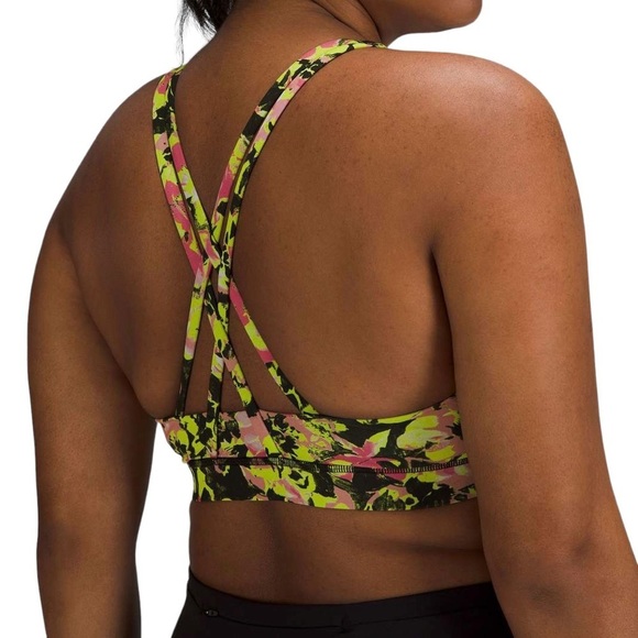 LULULEMON Energy Bra in Inflect Floral Highlight Yellow Multi - Picture 4 of 10